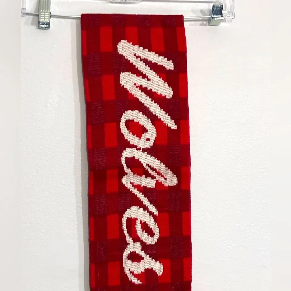 Chicago Wolves Men's Women's Hockey Winter Red White Unisex Knit Scarf Fringe